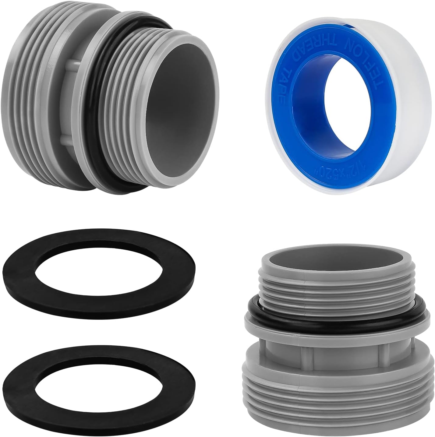 Hose Conversion Adapters Kit Compatible With Intex Coleman 4560 40mm to 1 1/2 Inch Conversion Kit