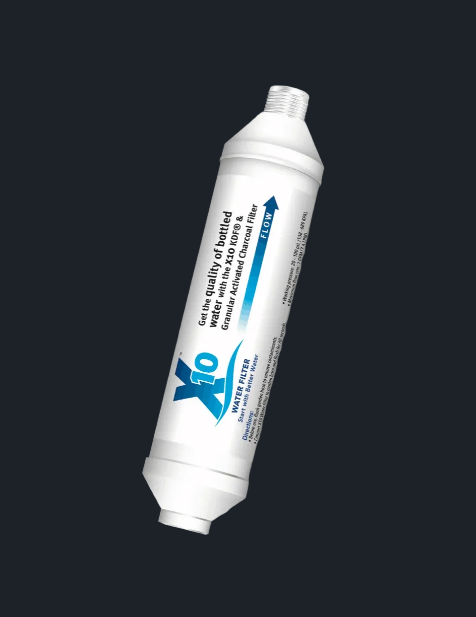 X10 Filter - 12 inch Inline KDF / Carbon Filter