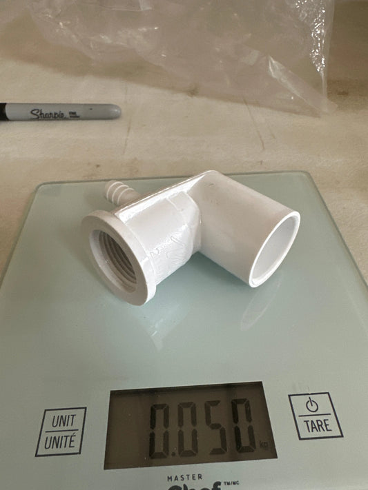 3/8B Air x 3/4 Water Ell Ozone Body  ASPS - LA Pool & Spas