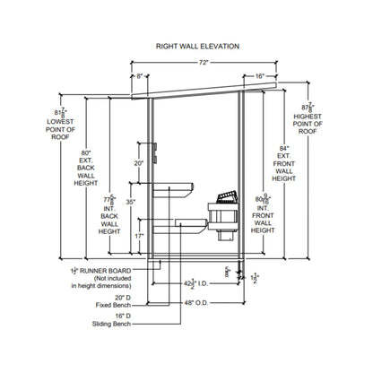 4' x 6' NorthStar Outdoor Sauna  Finnleo - LA Pool & Spas