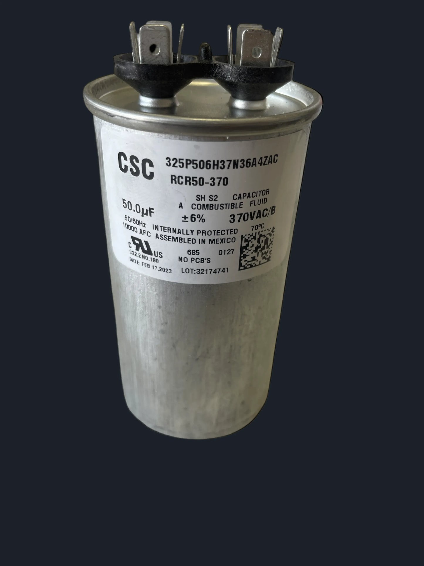 50 MFD Run Capacitor, 370V (RCR50-370)  ASPS - LA Pool & Spas