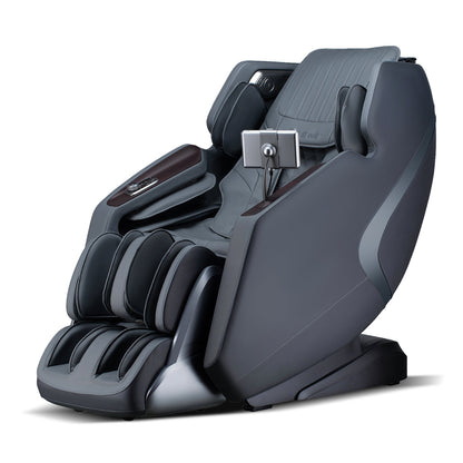 PREORDER-Mega Sale-Costway-4D SL-Track Full Body Massage Chair w/ Zero-Gravity Design, Heated Shawl, Neck & Back & Feet Heater, Calf & Foot Rollers,Magic Calf Rollers, Voice Control, Yoga Stretching, Smart Body Scanning, Touch Screen, Blue-tooth Speaker