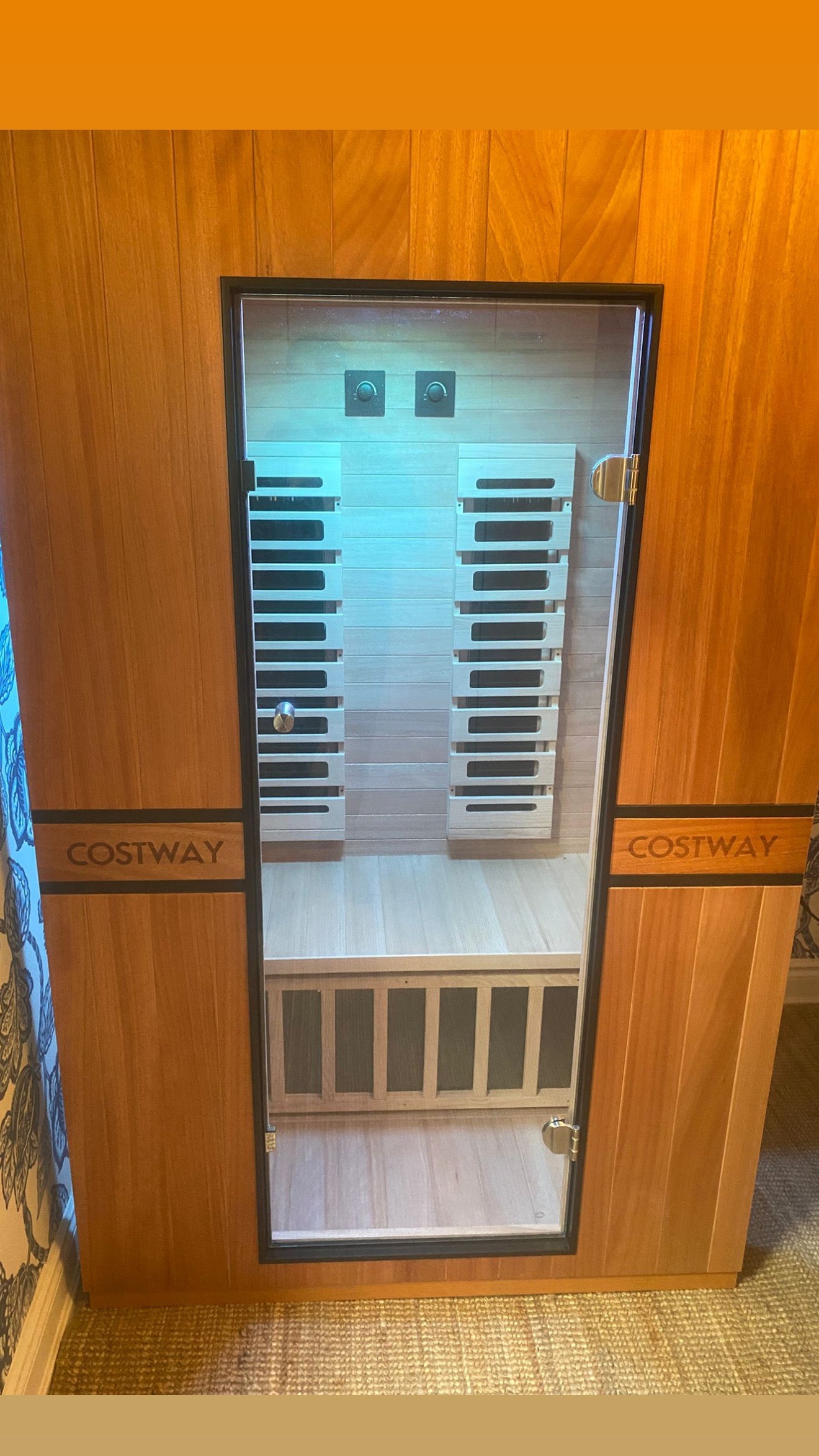2026 Model-PREORDER-Premium Series-Costway 2-Person Dual Therapy Full Spectrum Infrared Sauna with Red Light Panel($900 Value), WiFi App Control, Chromotherapy & Bluetooth – Okoume Wood- Fully Loaded Indoor Spa
