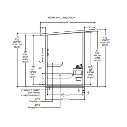 5' x 6' NorthStar Outdoor Sauna  Finnleo - LA Pool & Spas