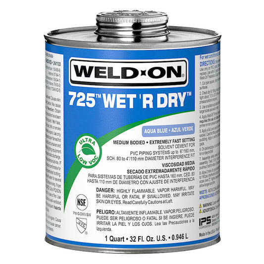 Weld-On® 725™ Wet ‘R Dry™