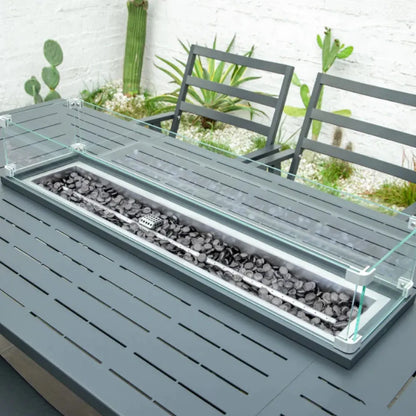 8-Seater Dining Table w/ Fire Table  Paradise Furniture - LA Pool & Spas