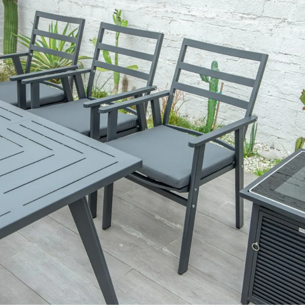 8-Seater Dining Table w/ Fire Table  Paradise Furniture - LA Pool & Spas