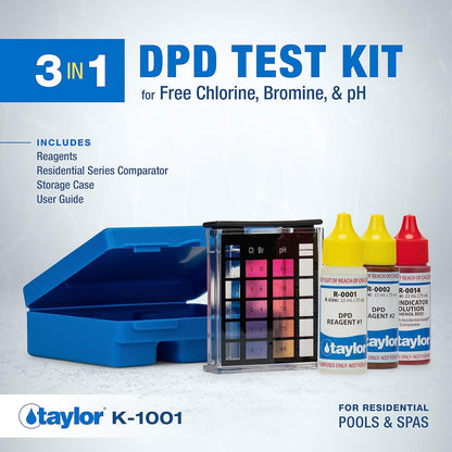 3-Way Test Kit for Total Chlorine, Bromine, pH (OTO)