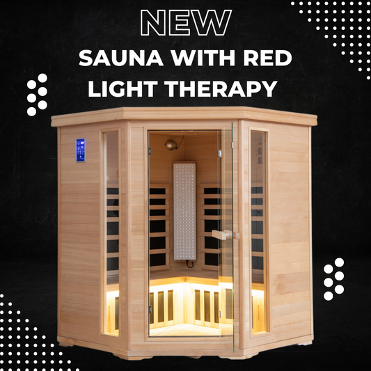 -PREORDER-Costway- Premium Corner 3D Full Spectrum Sauna With Red Light Therapy/ Far Infrared-App Controlled, Fully Loaded-Low EMF, JV11522US