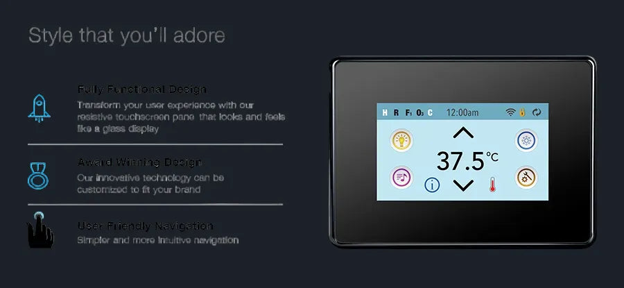 Balboa Spa Touch 2 W/Black Frame  Balboa - LA Pool & Spas