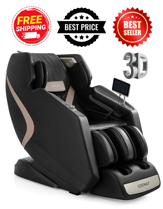Holiday Sale -Top Seller-Premium Series-COSTWAY JL10013 Fully Loaded- 3D SL-Track Full Body Zero Gravity Massage Chair with Thai Stretch- Top 5 Seller-