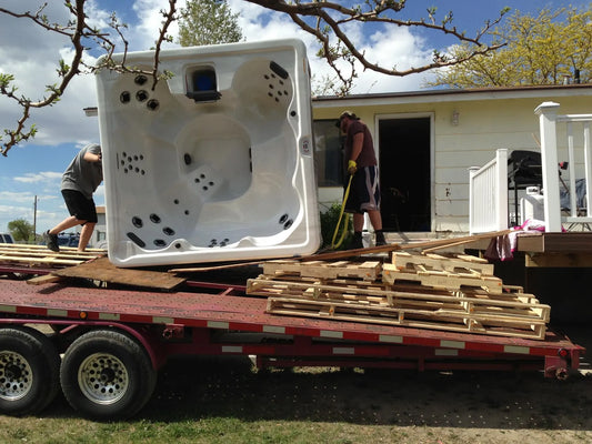 Hot Tub Move  LA Spas - LA Pool & Spas