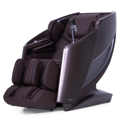 Costway-4D Flexible Track Massage Chair, Full Body Zero Gravity Massage Chair w/ Airbags, Waist Heater, Foot Rollers, Voice Control, Memory Function, Electric Calf Frame, Auto Body Scan, Wireless Charging Station, Thai Stretching- JL10042WL