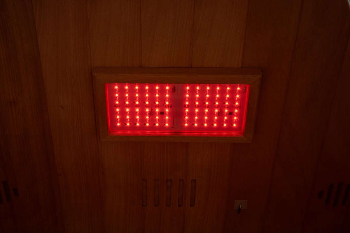 2026 Model-PREORDER-Premium Series-Costway 2-Person Dual Therapy Full Spectrum Infrared Sauna with Red Light Panel($900 Value), WiFi App Control, Chromotherapy & Bluetooth – Okoume Wood- Fully Loaded Indoor Spa