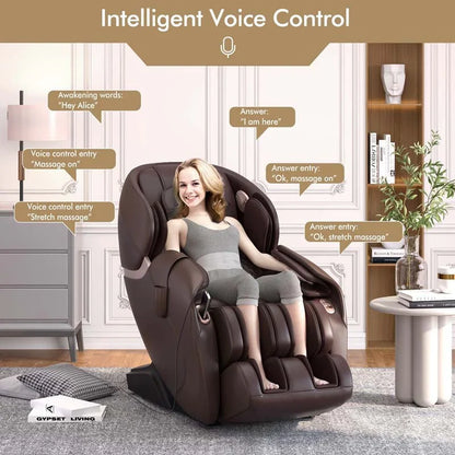 PREORDER-Demo unit - COSTWAY - JL10003WL - Relaxacare Special Buy-Full Body Zero Gravity L-Track Massage Chair Recliner With Voice Control