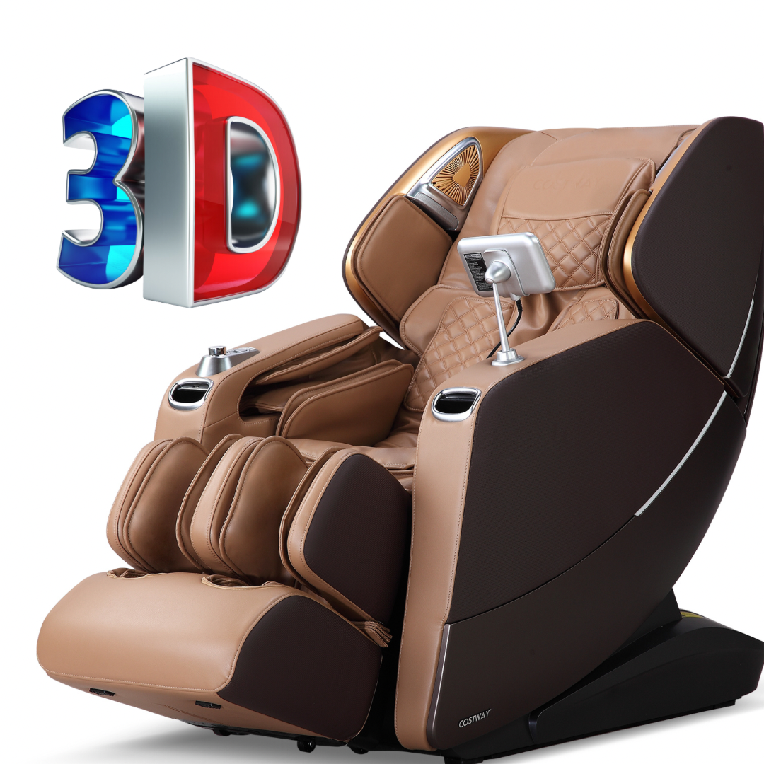Costway-SL Track 3D Full Body Massage Chair, Zero Gravity-Active Thai Stretch, Chiro Twist, 3D foot Massage-Jl10030 Fully Loaded