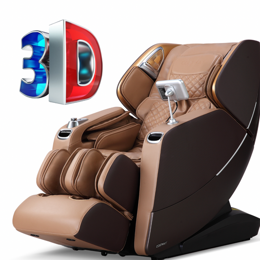 Costway-SL Track 3D Full Body Massage Chair, Zero Gravity-Active Thai Stretch, Chiro Twist, 3D foot Massage-Jl10030 Fully Loaded