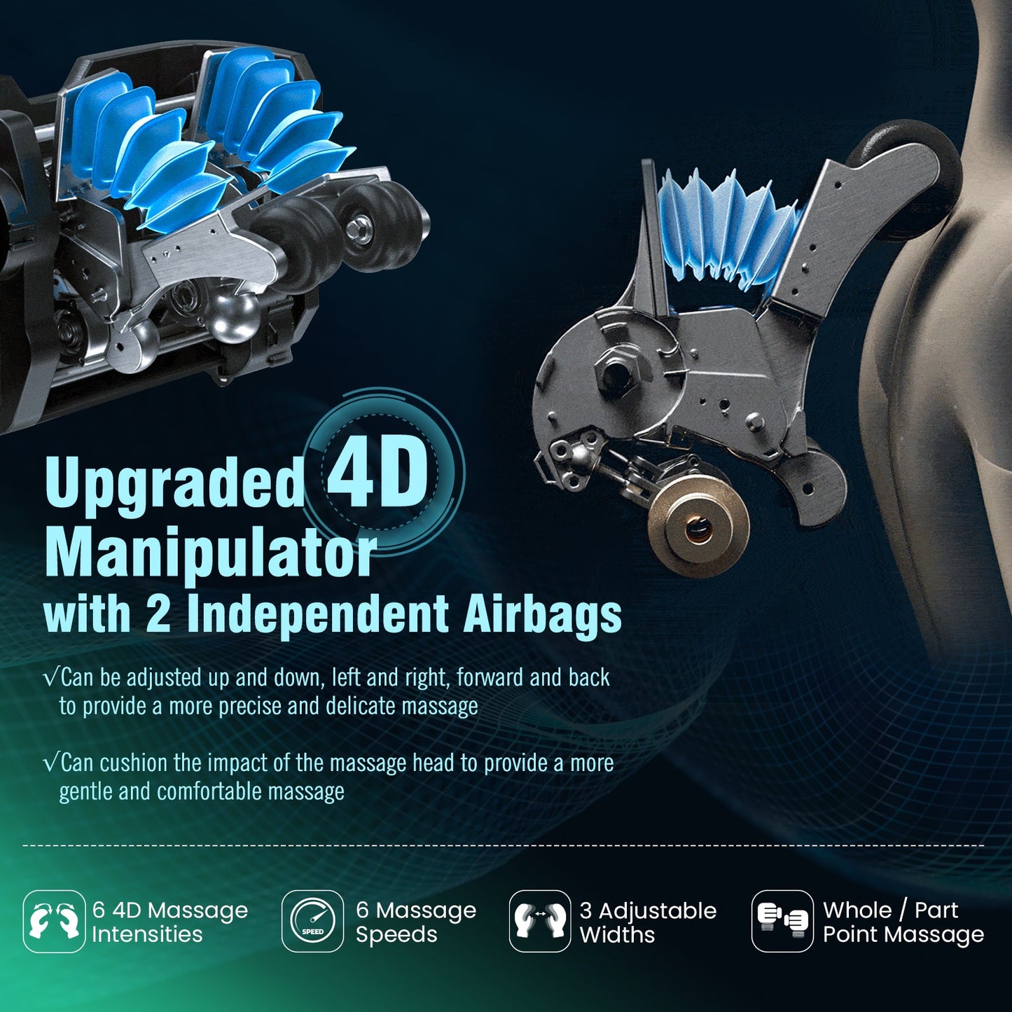 Costway-4D Massage Chair, Full Body SL Track Zero Gravity Massage Recliner w/ Airbags, Heater, Calves & Foot Rollers, Stretch, Voice Control, Auto Shoulder Scan, Wireless Charging Station, Bluetooth Speaker, Installation-Free Design JL10037WL