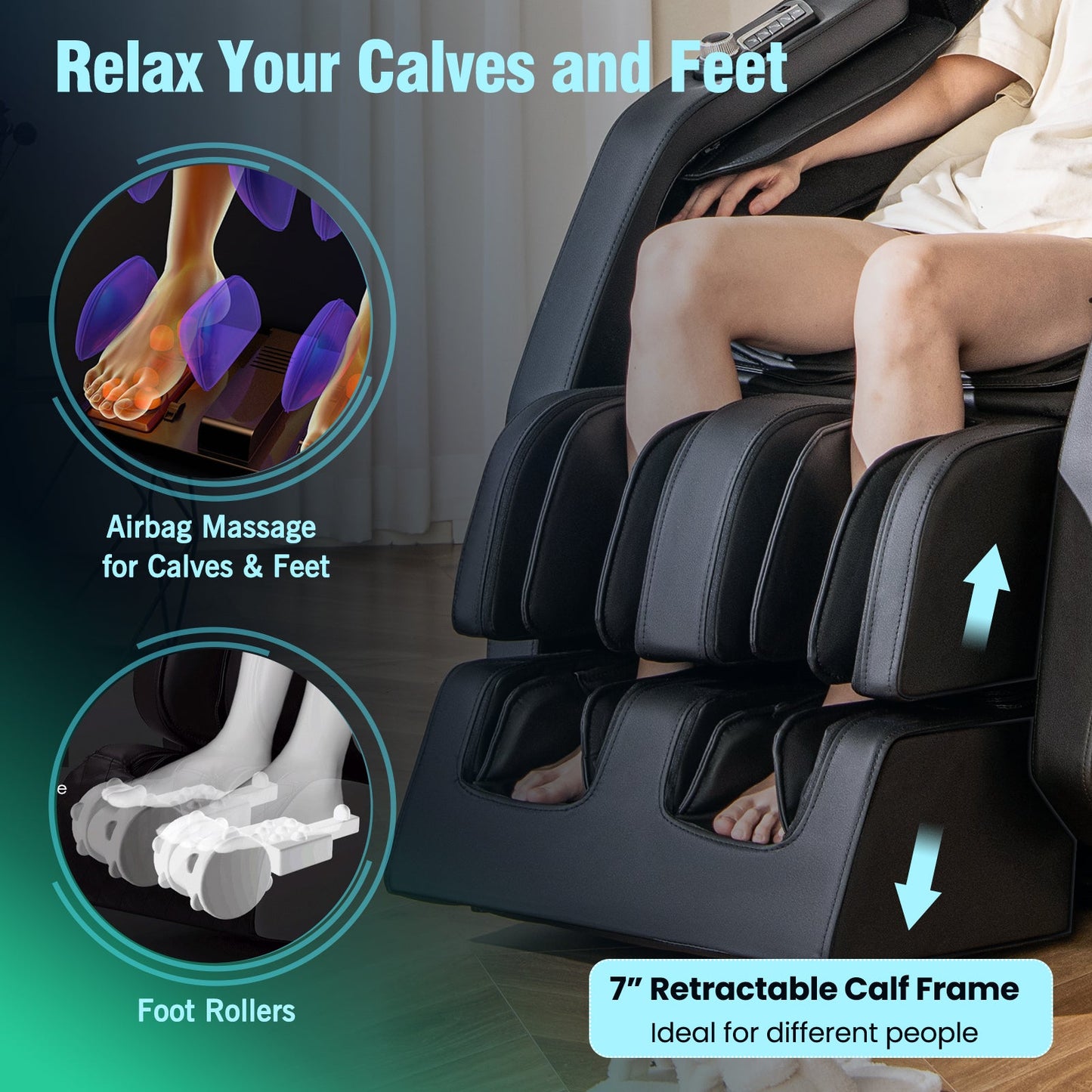 Costway-4D Massage Chair, Full Body SL Track Zero Gravity Massage Recliner w/ Airbags, Heater, Calves & Foot Rollers, Stretch, Voice Control, Auto Shoulder Scan, Wireless Charging Station, Bluetooth Speaker, Installation-Free Design JL10037WL