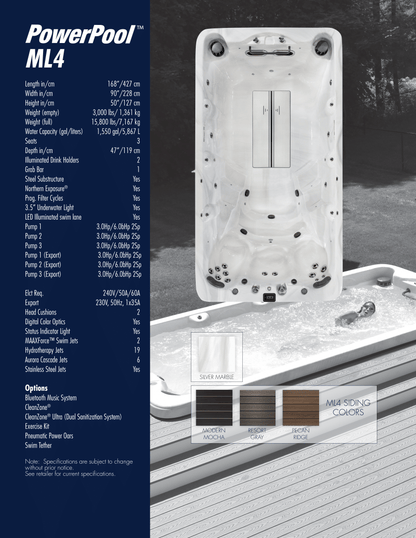 ML4 - 14 Foot Swim Spa American Bath Group - LA Pool & Spas