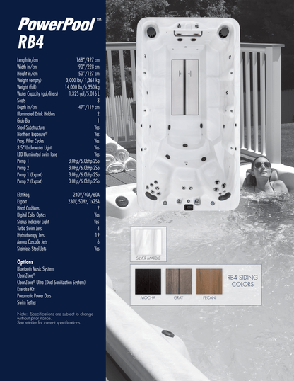 RB4 - 14 Foot Swim Spa American Bath Group - LA Pool & Spas