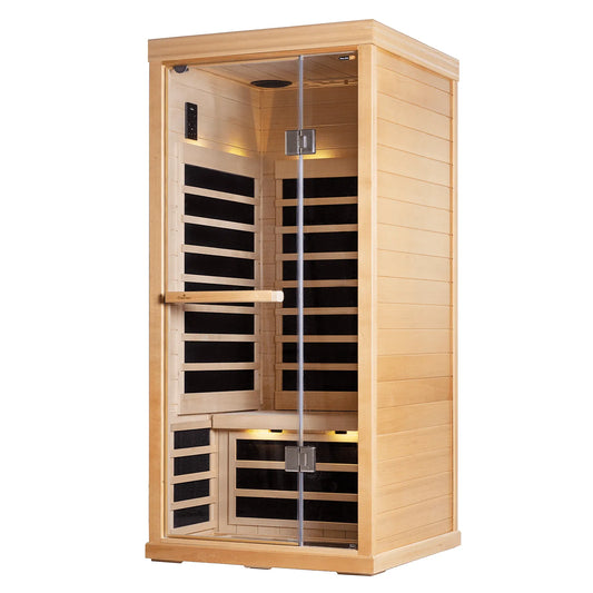 S810 - Hemlock - 1 Person 15 Amp Infrared Sauna  Finnleo - LA Pool & Spas