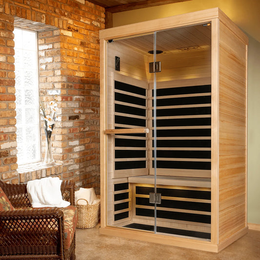 S820 - Hemlock - 2 Person 15 Amp Infrared Sauna  Finnleo - LA Pool & Spas