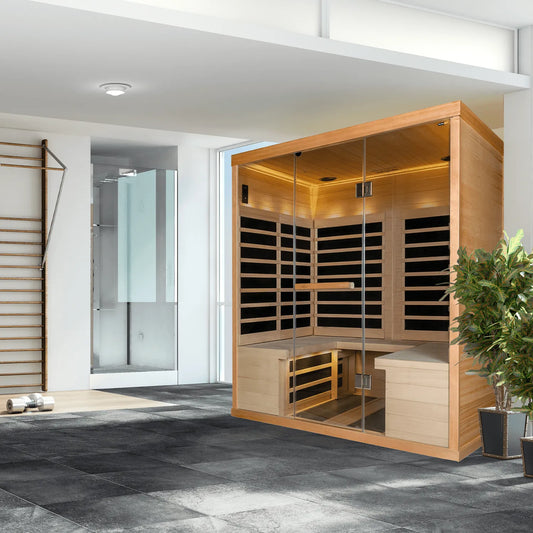 S840 - Hemlock - 4 Person 20 Amp (DEDICATED) Infrared Sauna  Finnleo - LA Pool & Spas