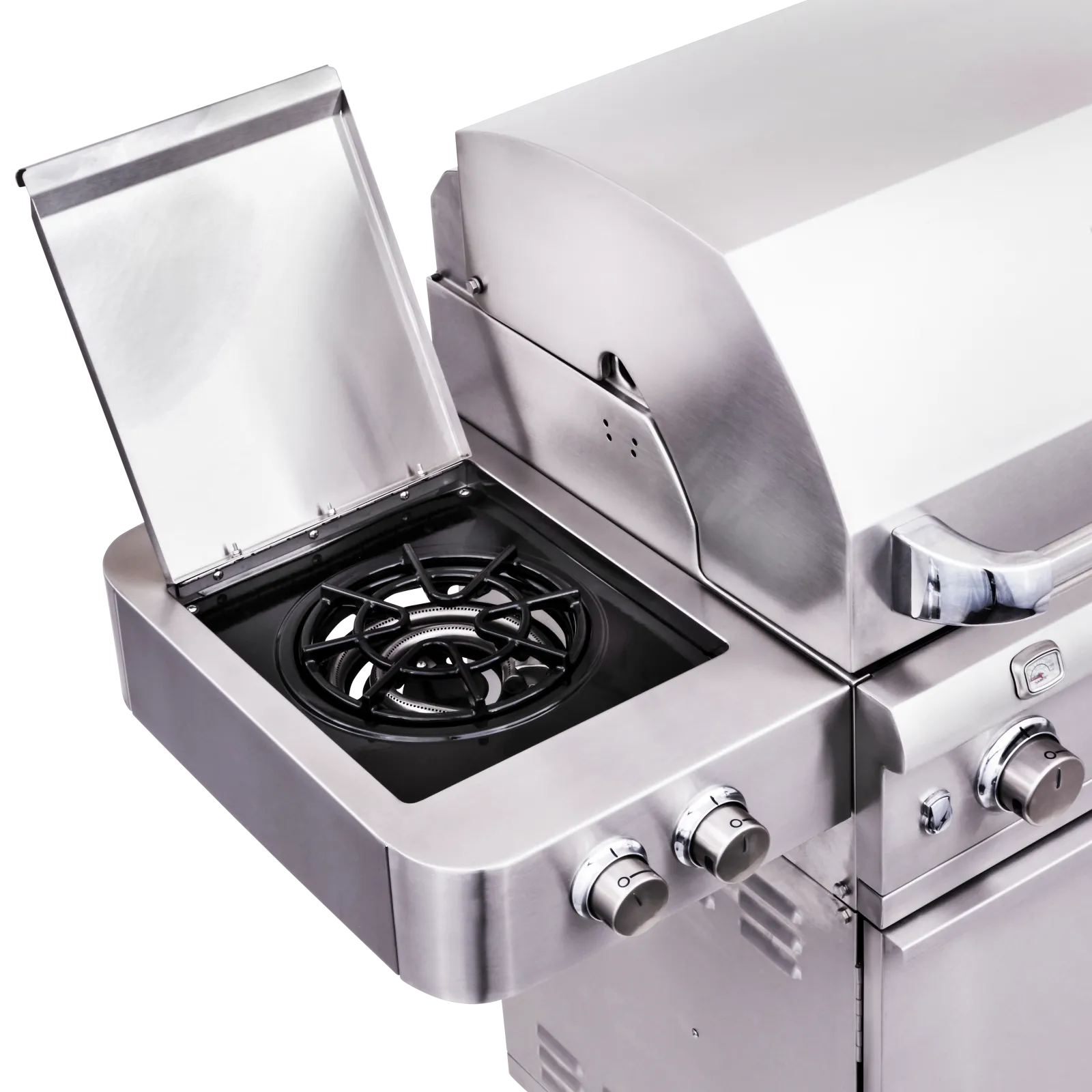 SABER® Premium 3-Burner Gas Grill w/Dual Ring Side Burner  North West Stoves - LA Pool & Spas