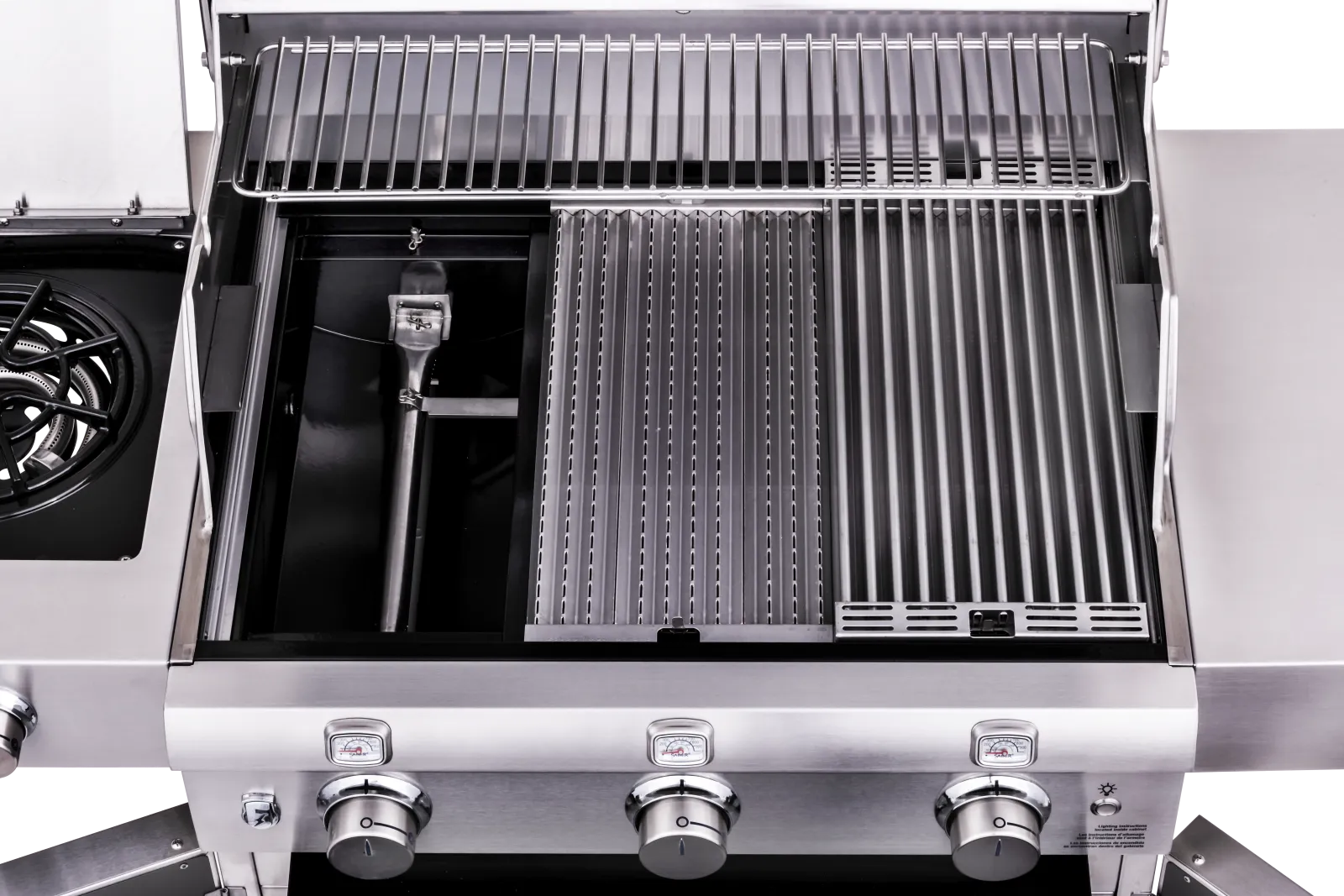 SABER® Premium 3-Burner Gas Grill w/Dual Ring Side Burner  North West Stoves - LA Pool & Spas