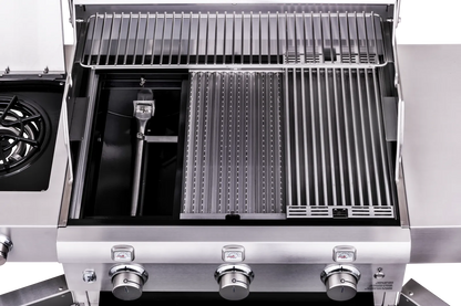 SABER® Premium 3-Burner Gas Grill w/Dual Ring Side Burner  North West Stoves - LA Pool & Spas