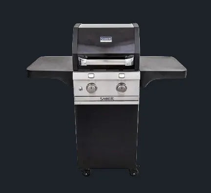 Saber Cast Black 330 LP 2 Burner Grill  Saber - LA Pool & Spas