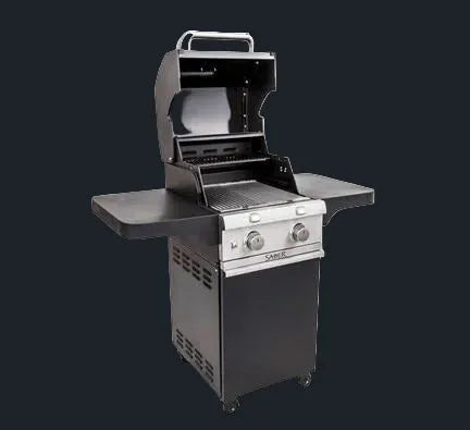 Saber Cast Black 330 LP 2 Burner Grill  Saber - LA Pool & Spas