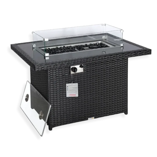 Wicker Fire Table  Paradise Furniture - LA Pool & Spas