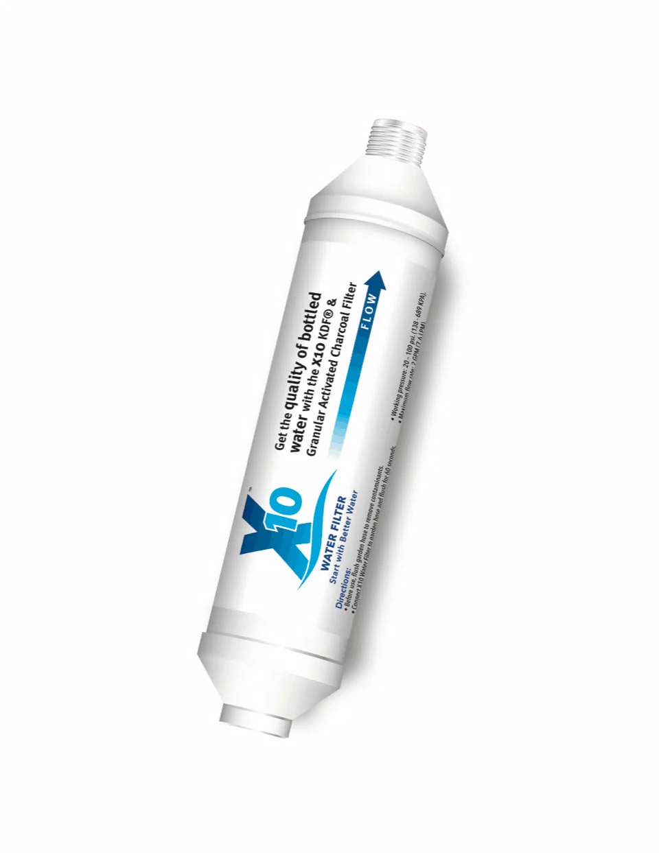 X10 Filter - 12 inch Inline KDF / Carbon Filter