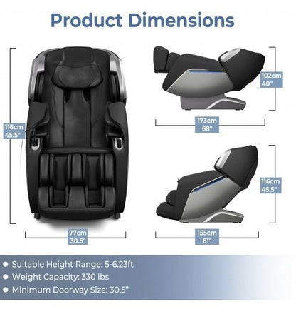 Demo unit-COSTWAY - Wave Calf Rollers-JL10008WL - Full Body Zero Gravity Massage Chair with SL Track Voice Control & Heat