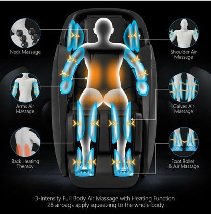 Holiday Sale -COSTWAY - JL10009WL - Electric Zero Gravity Heated Massage Chair with SL Track